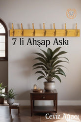 Ahşap 7 Pinli Duvar Askısı Giovanniello Design 719381